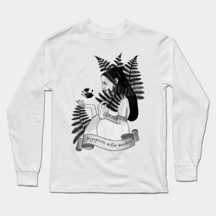 Witchy Herbarium, Fern Long Sleeve T-Shirt